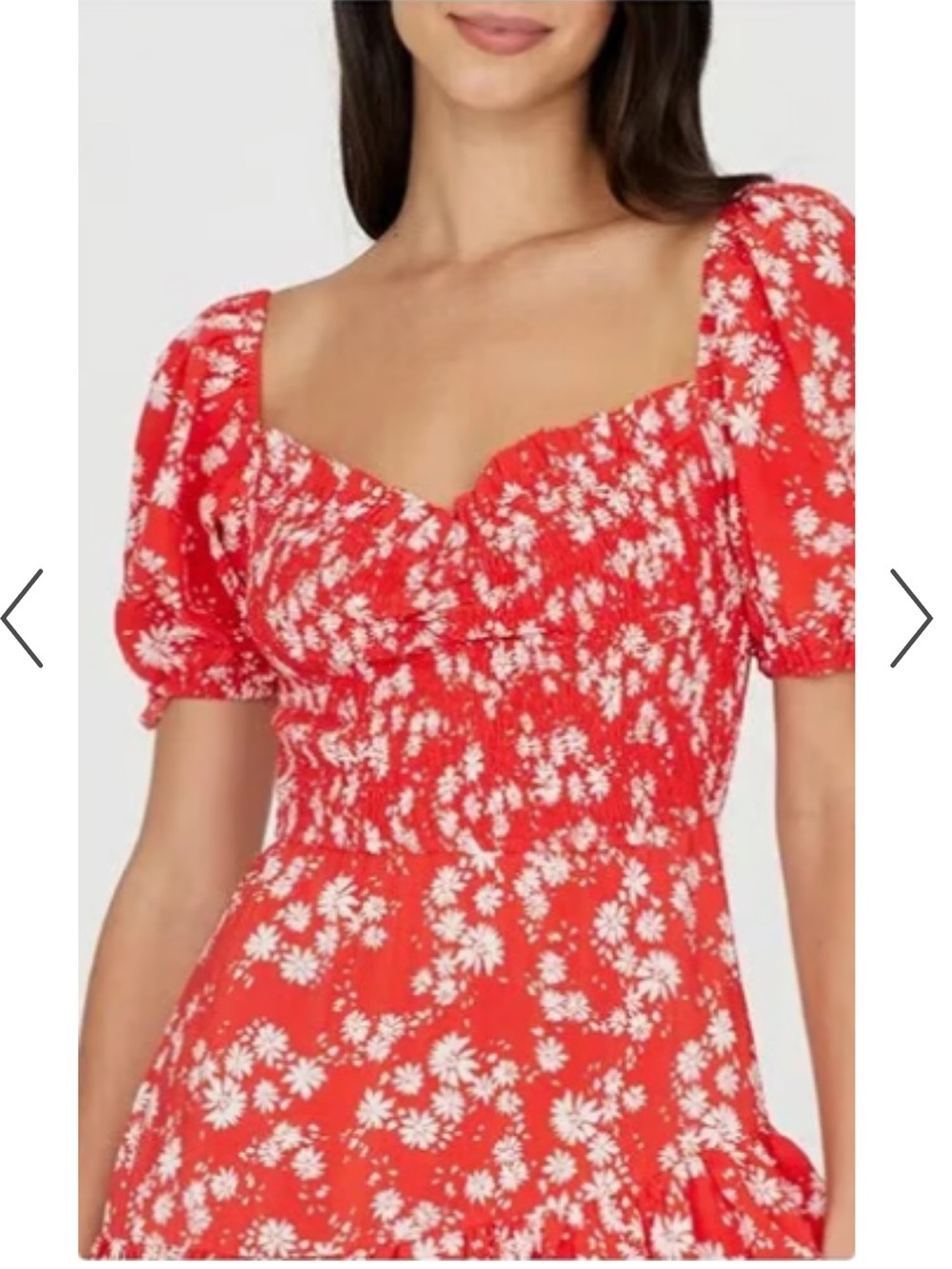 Yumi Kim Red So Romantic Tiered Smocked Ruffle Dress